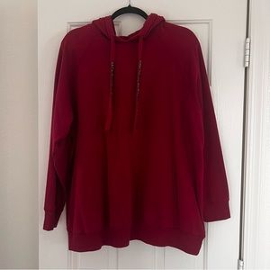 Pink torrid hoodie with jeweled drawstrings